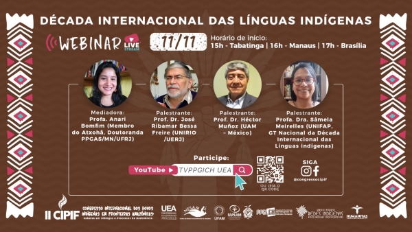 DÉCADA INTERNACIONAL DAS LÍNGUAS INDÍGENAS - Transmissão Online no Youtube