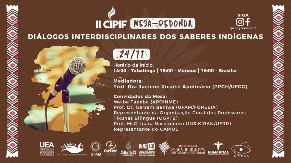 MESA-REDONDA: Diálogos Interdisciplinares dos Saberes Indígenas